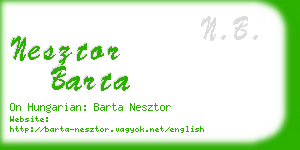 nesztor barta business card